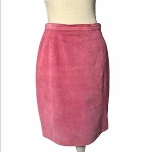 Vintage 90's Maggie Lawrence Straight Suede Skirt Medium
